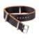 NATO 스트랩 - 오렌지 컬러의 테두리가 돋보이는 블랙 폴리아미드 스트랩 - 031ZSZ002046
