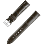 투피스 스트랩 - 핀 버클이 장착된 다크 그린 앨리게이터 레더 스트랩 - 032CUZ010234