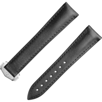 투피스 스트랩 - 폴딩 클래스프가 장착된 스피드마스터 문워치 블랙 레더 스트랩 - 032CUZ014116